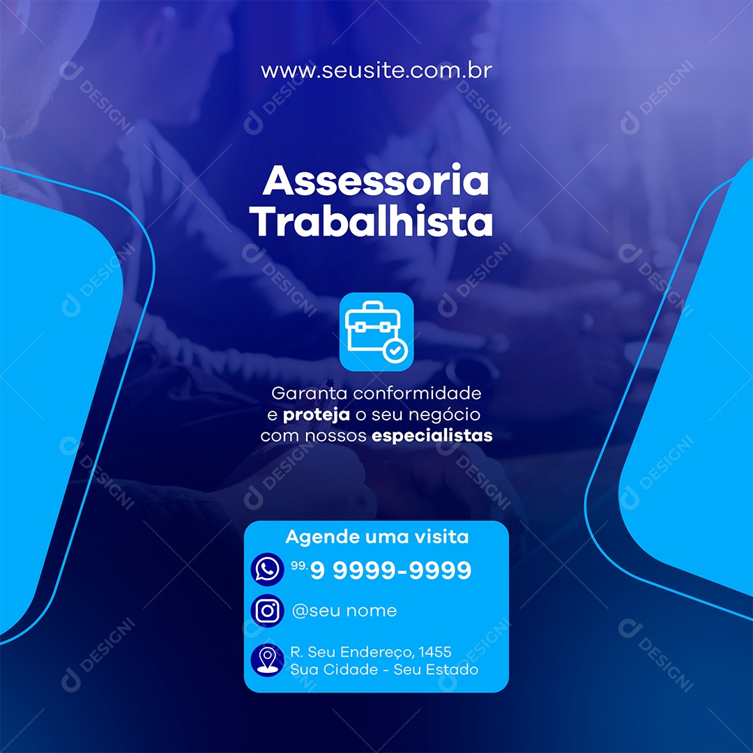 Contabilidade Assesoria Trabalhista Social Media PSD Editável