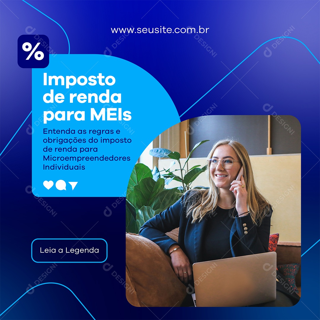 Contabilidade Imposto de Renda Social Media PSD Editável