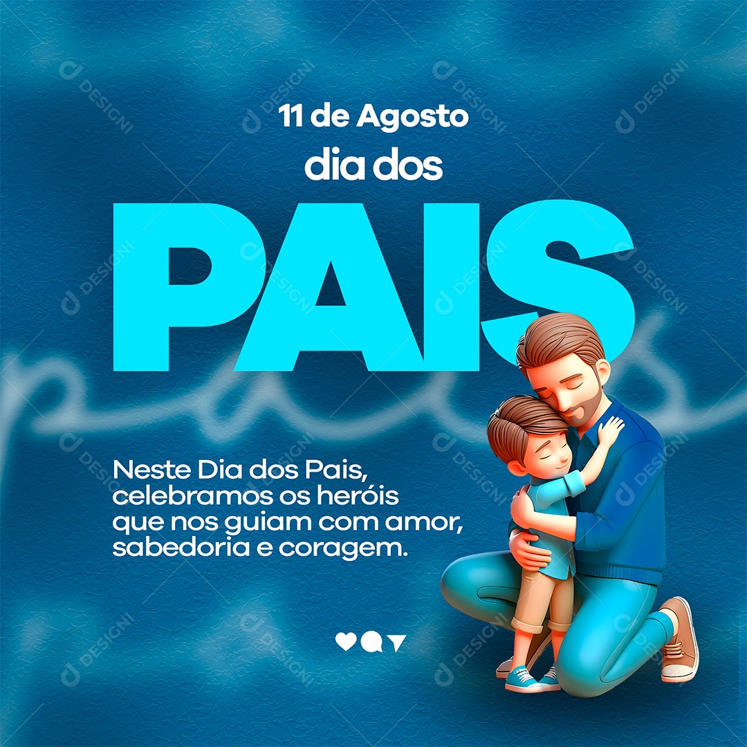 Dia dos Pais Feed Social Media PSD Editável