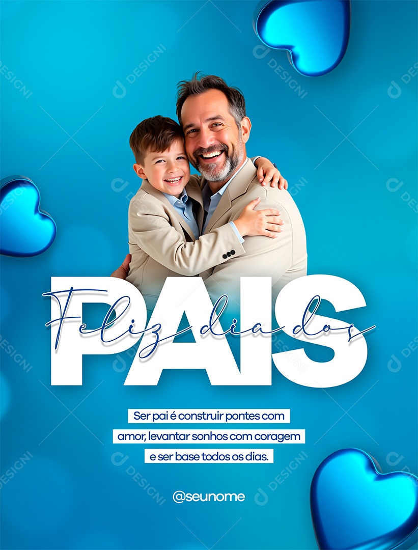 Dia dos Pais Social Media PSD Editável