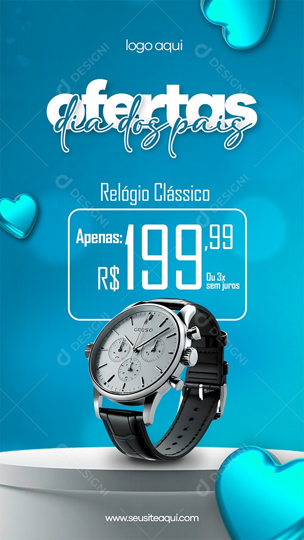 Oferta Dia dos Pais Social Media PSD Editável