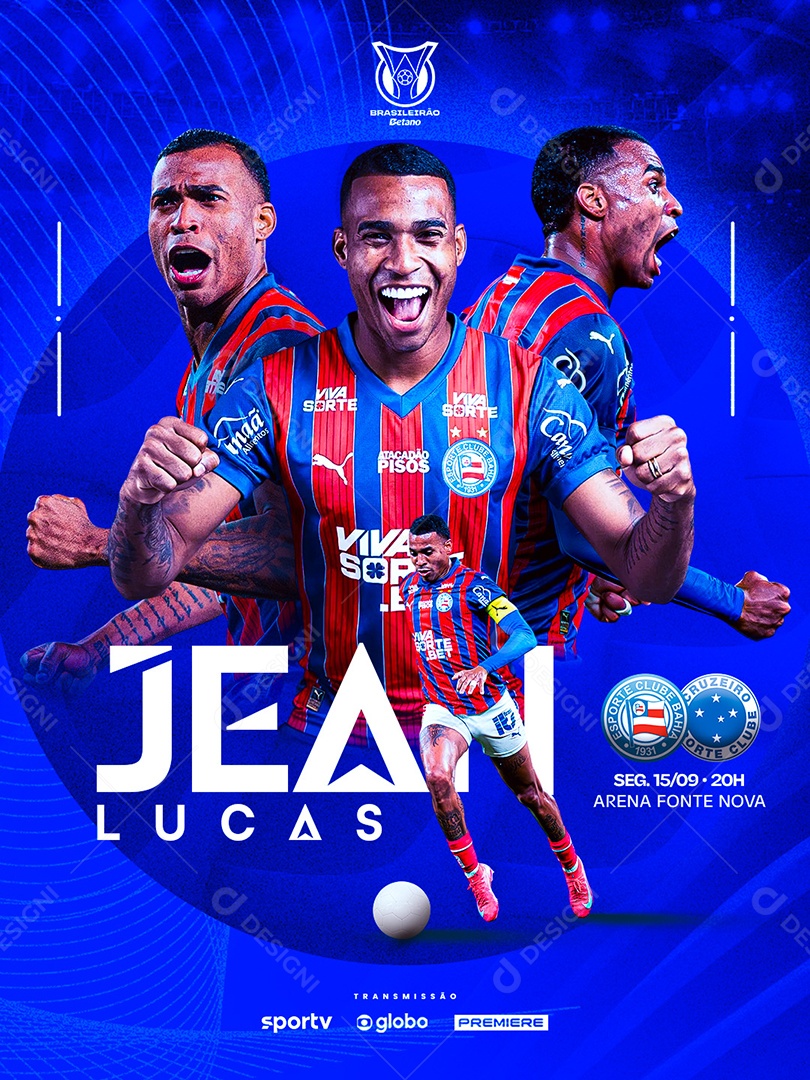 Bahia Vc Cruzeiro Brasileirão 2025 Social Media PSD Editável