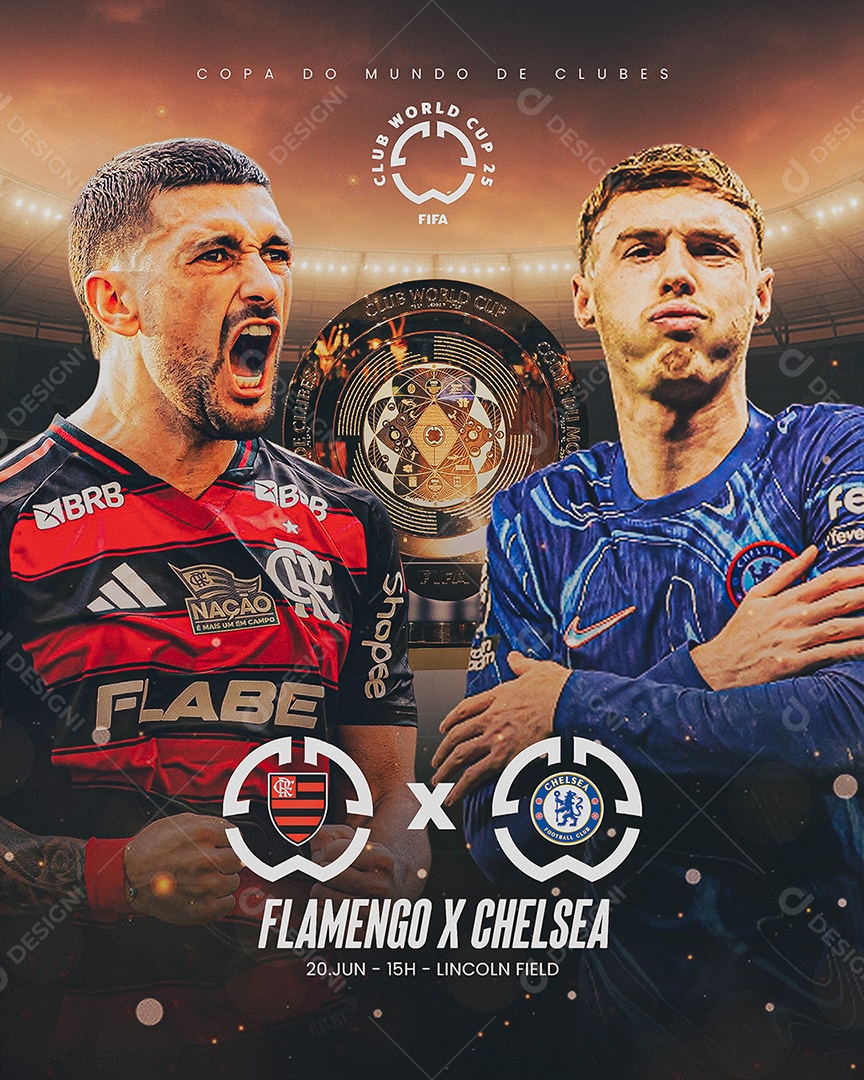 Flamengo Vs Chelsea Mundial De Clubes 2025 Social Media PSD Editável