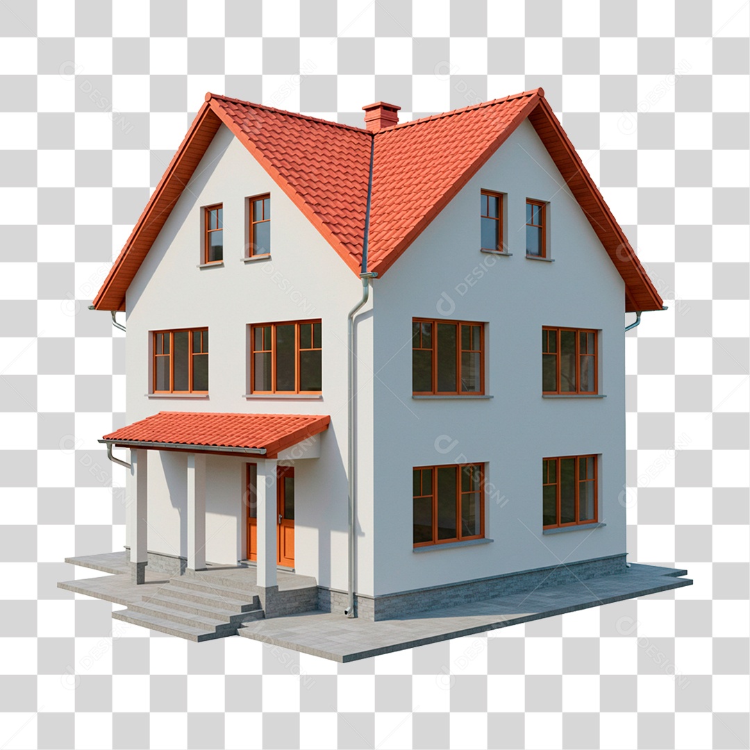 Mansão Branca PNG Transparente