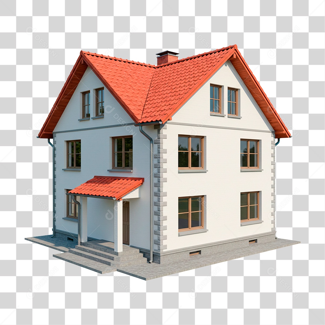 Mansão Branca PNG Transparente