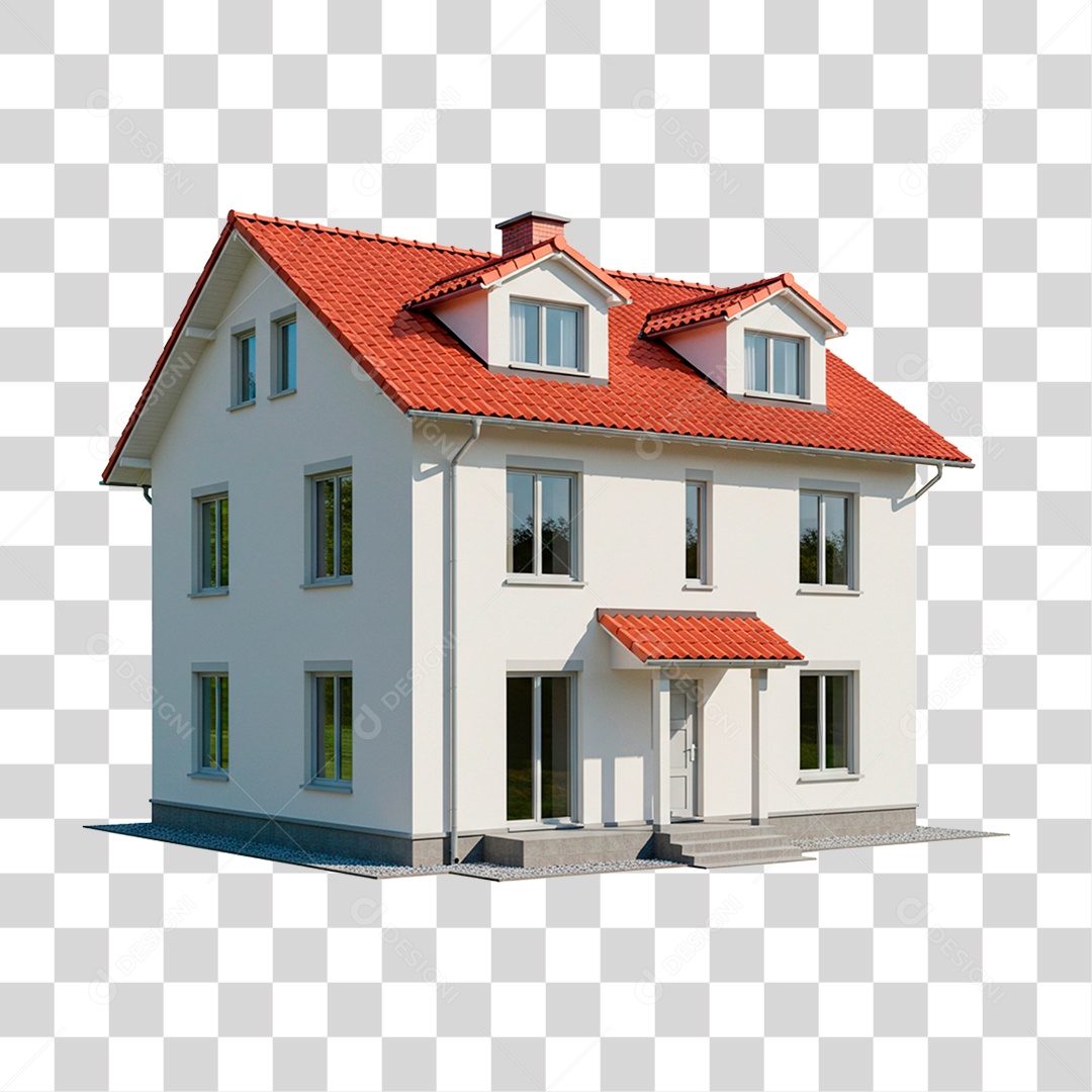 Mansão Branca PNG Transparente