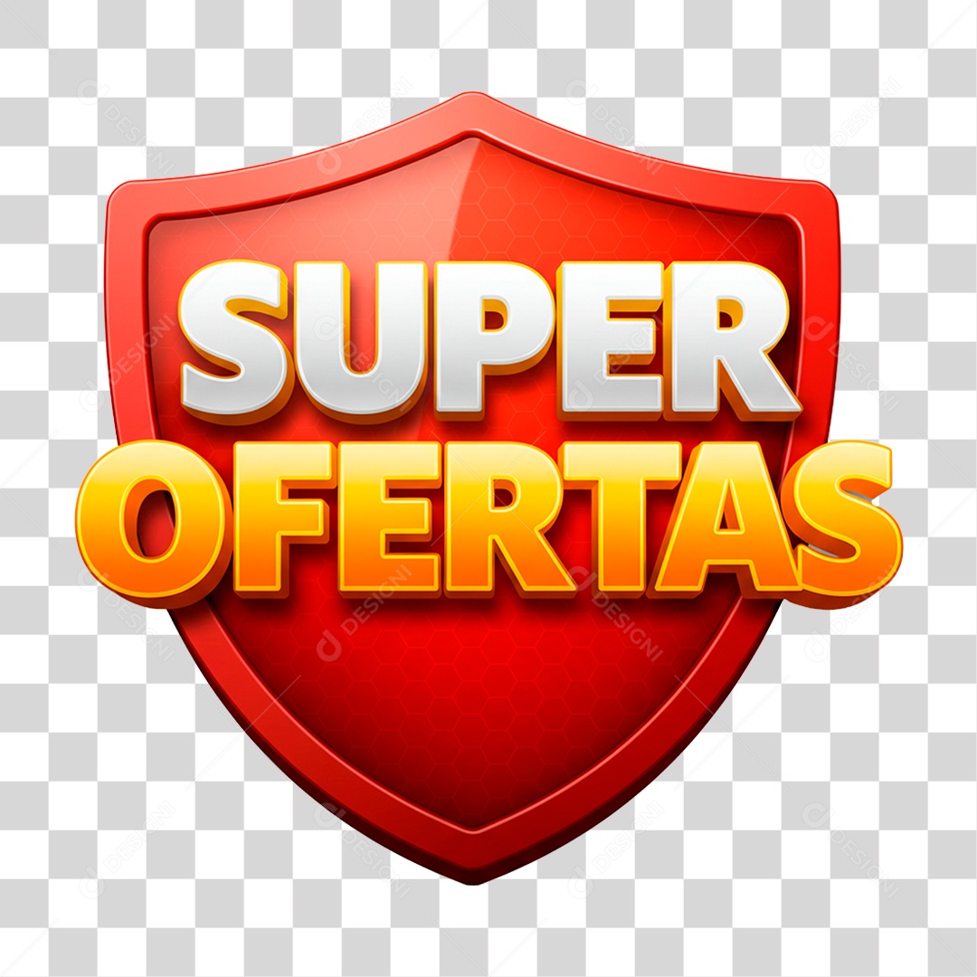 Selo 3D Super Ofertas PNG Transparente