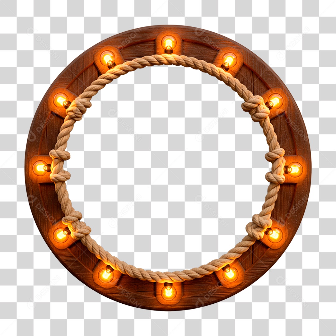 Painel de Madeira com Led PNG Transparente