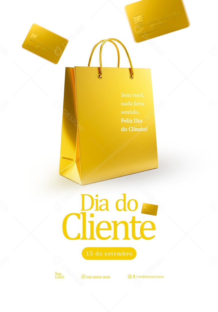 Feliz Dia do Cliente 15 de Setembro Social Media PSD Editável