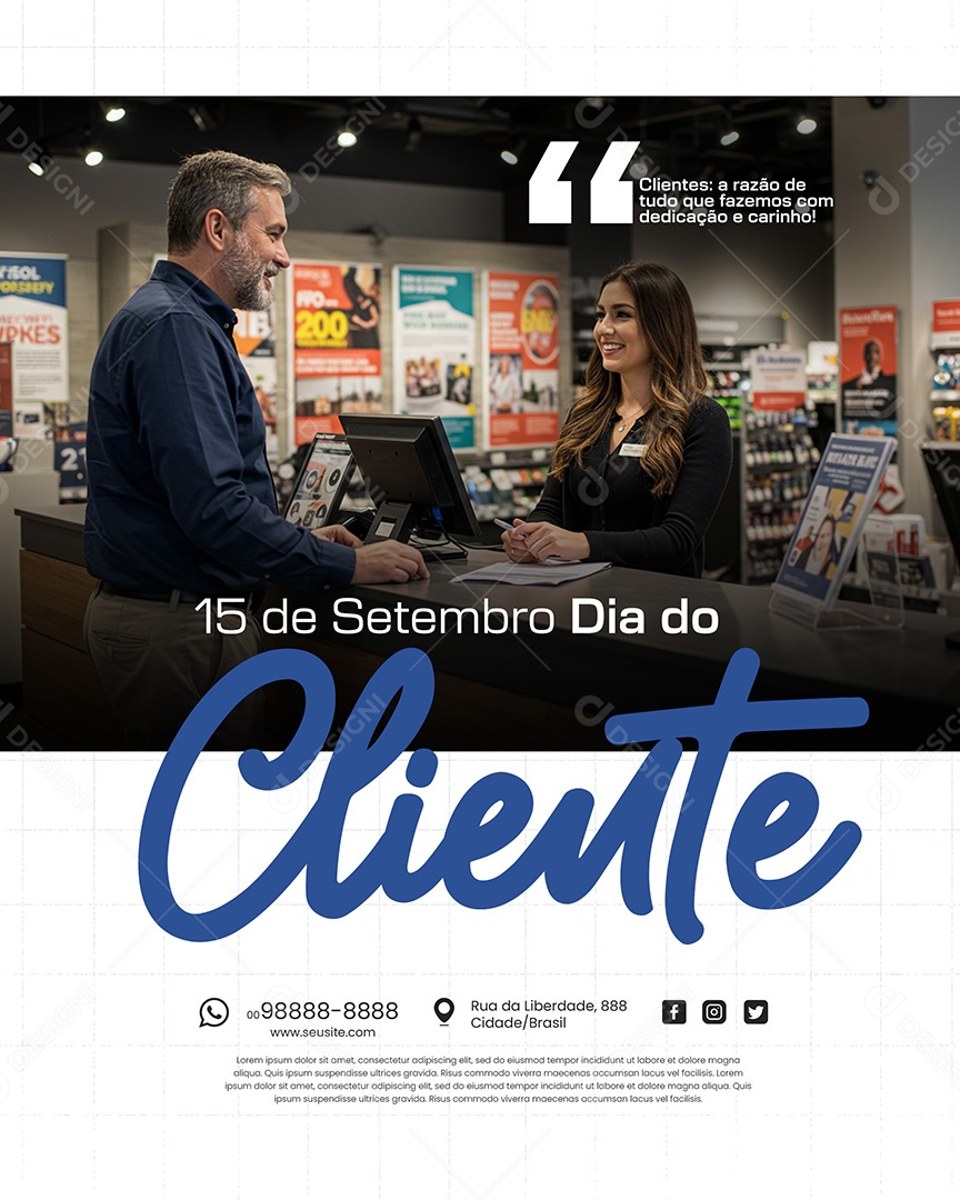 Dia do Cliente 15 de Setembro Social Media PSD Editável