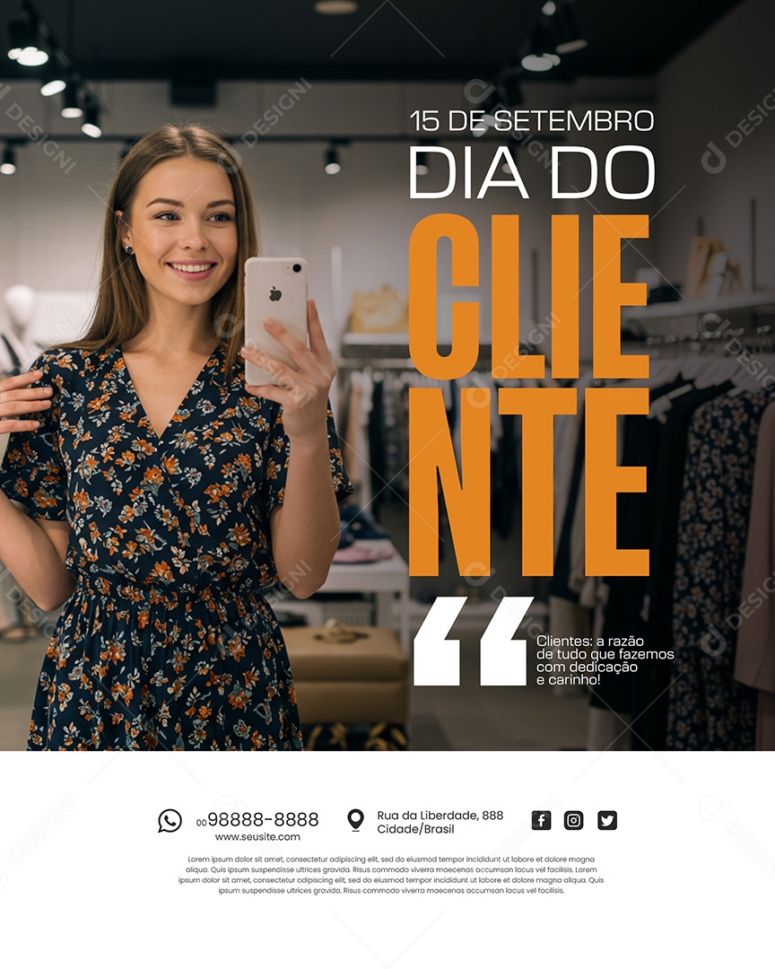 Dia do Cliente 15 de Setembro Social Media PSD Editável