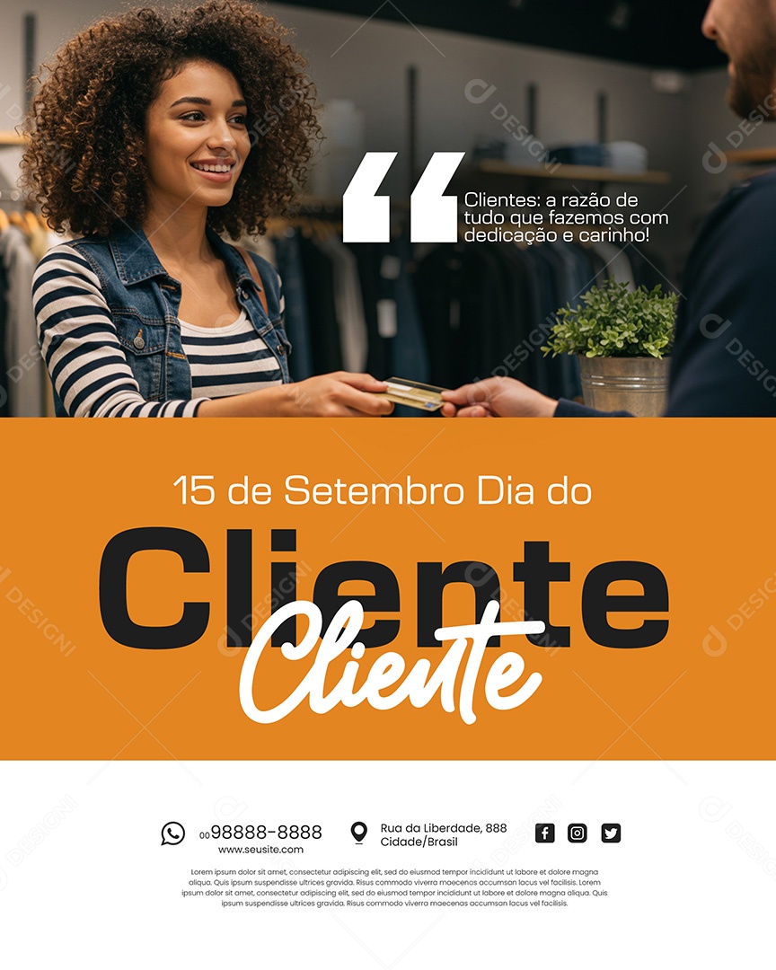 Dia do Cliente 15 de Setembro Social Media PSD Editável