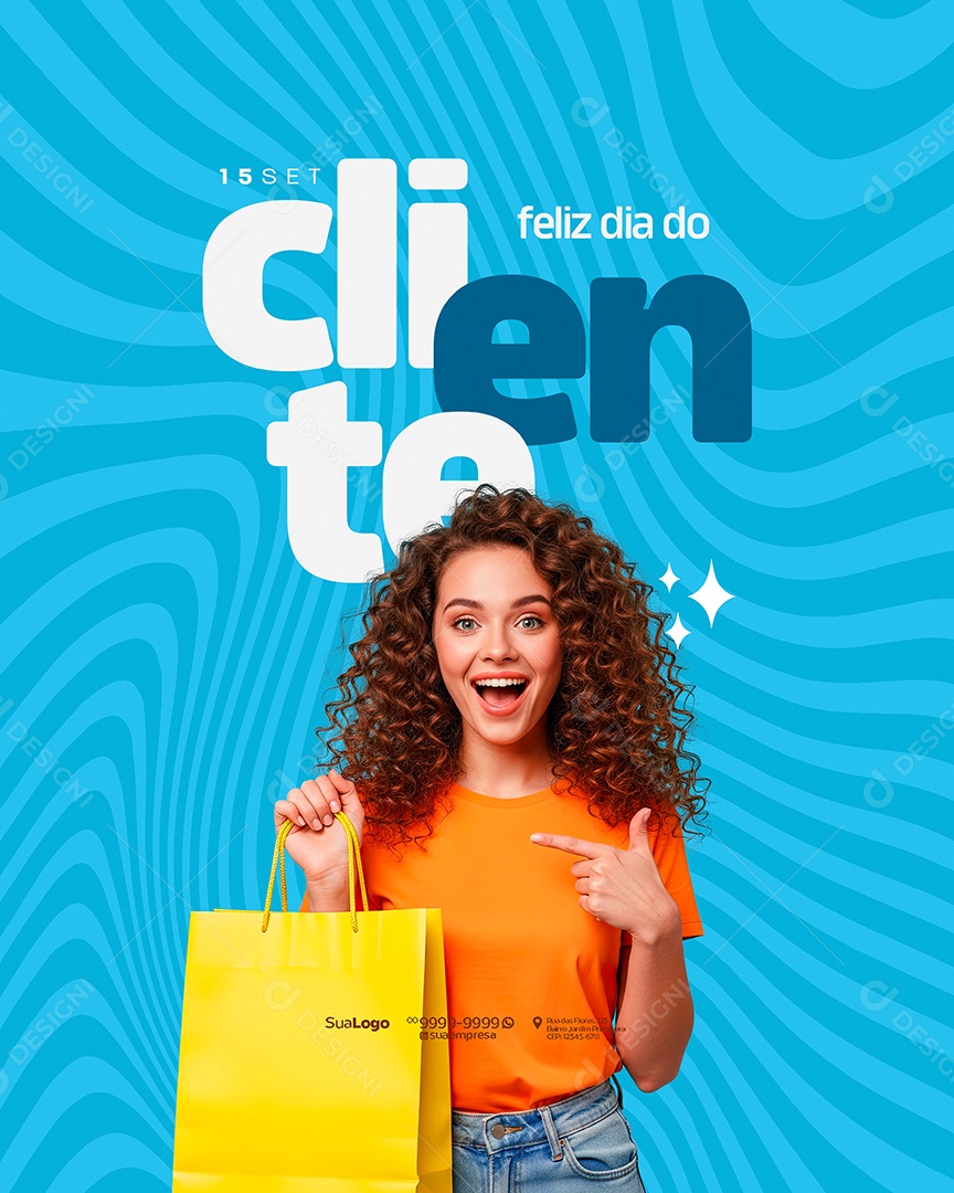 Feliz Dia do Cliente 15 de Setembro Social Media PSD Editável