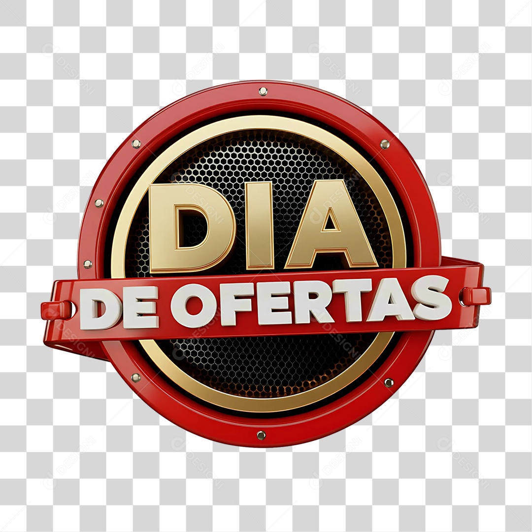 Selo 3D Dia de Ofertas PNG Transparente