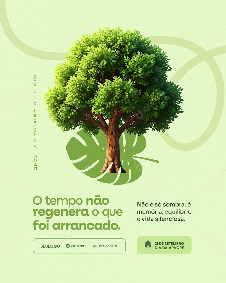 Dia da Árvore 21 de Setembro Social Media PSD Editável