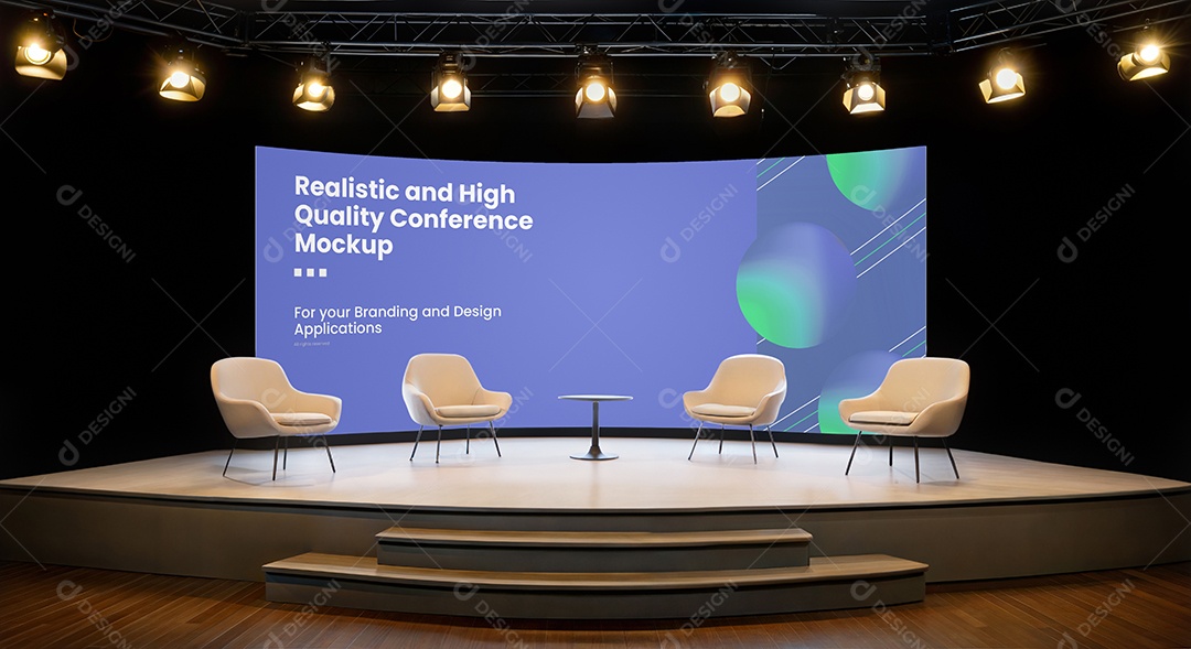 Sala de Conferência Mockup PSD Editável