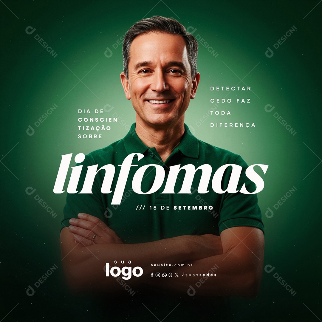 Dia Mundial de Conscientização Sobre Linfomas 15 de Setembro Social Media PSD Editável