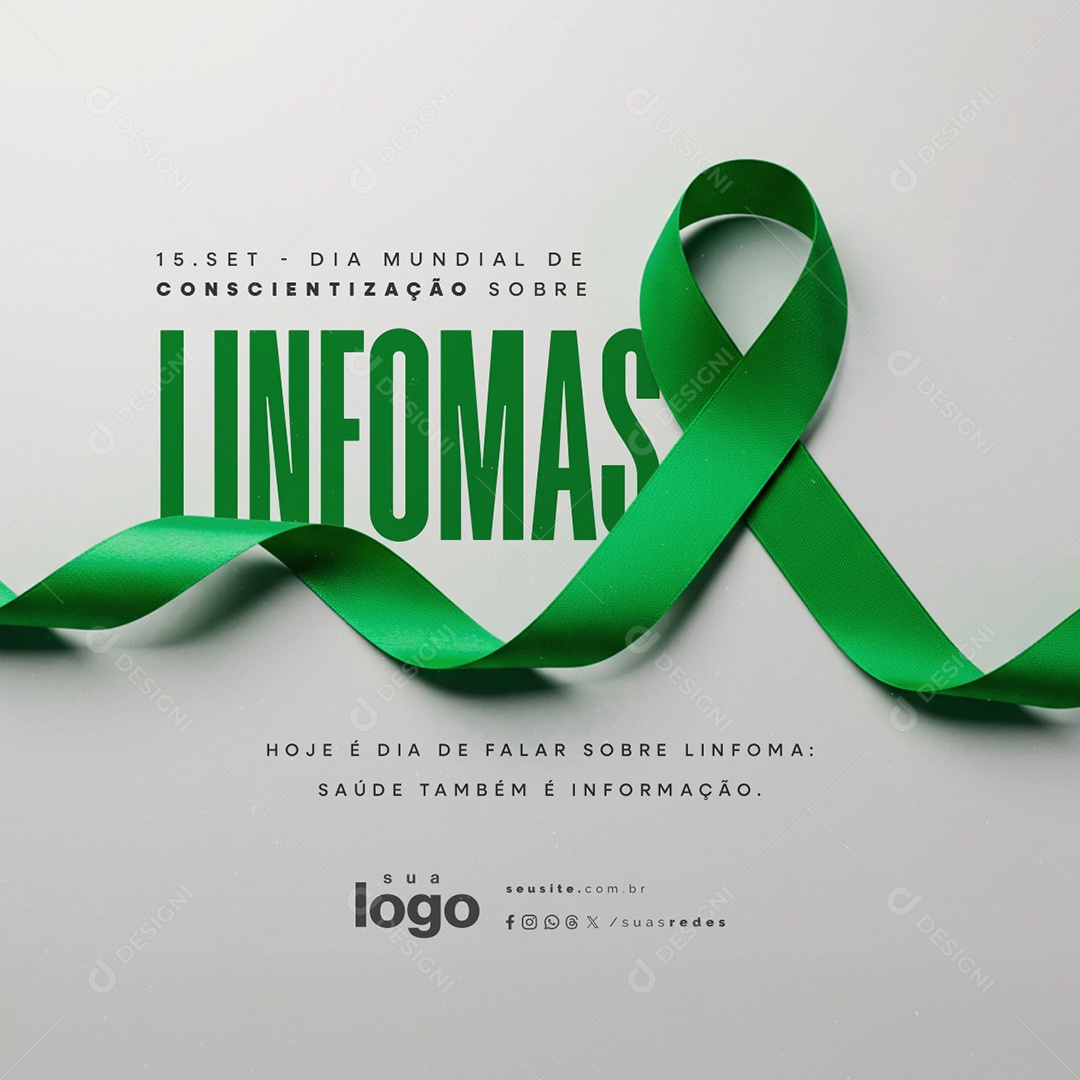Dia Mundial de Conscientização Sobre Linfomas 15 de Setembro Social Media PSD Editável