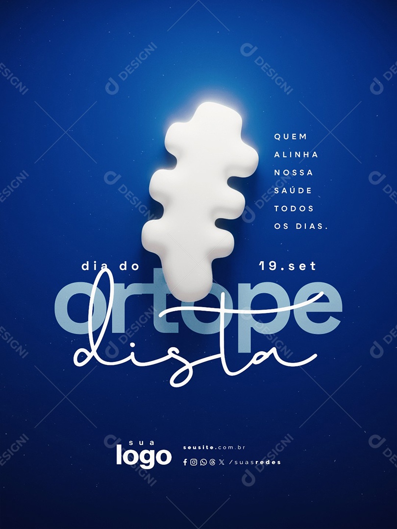 Dia do Ortopedista 19 de Setembro Quem Alinha Nossa Saúde Saúde Social Media PSD Editável