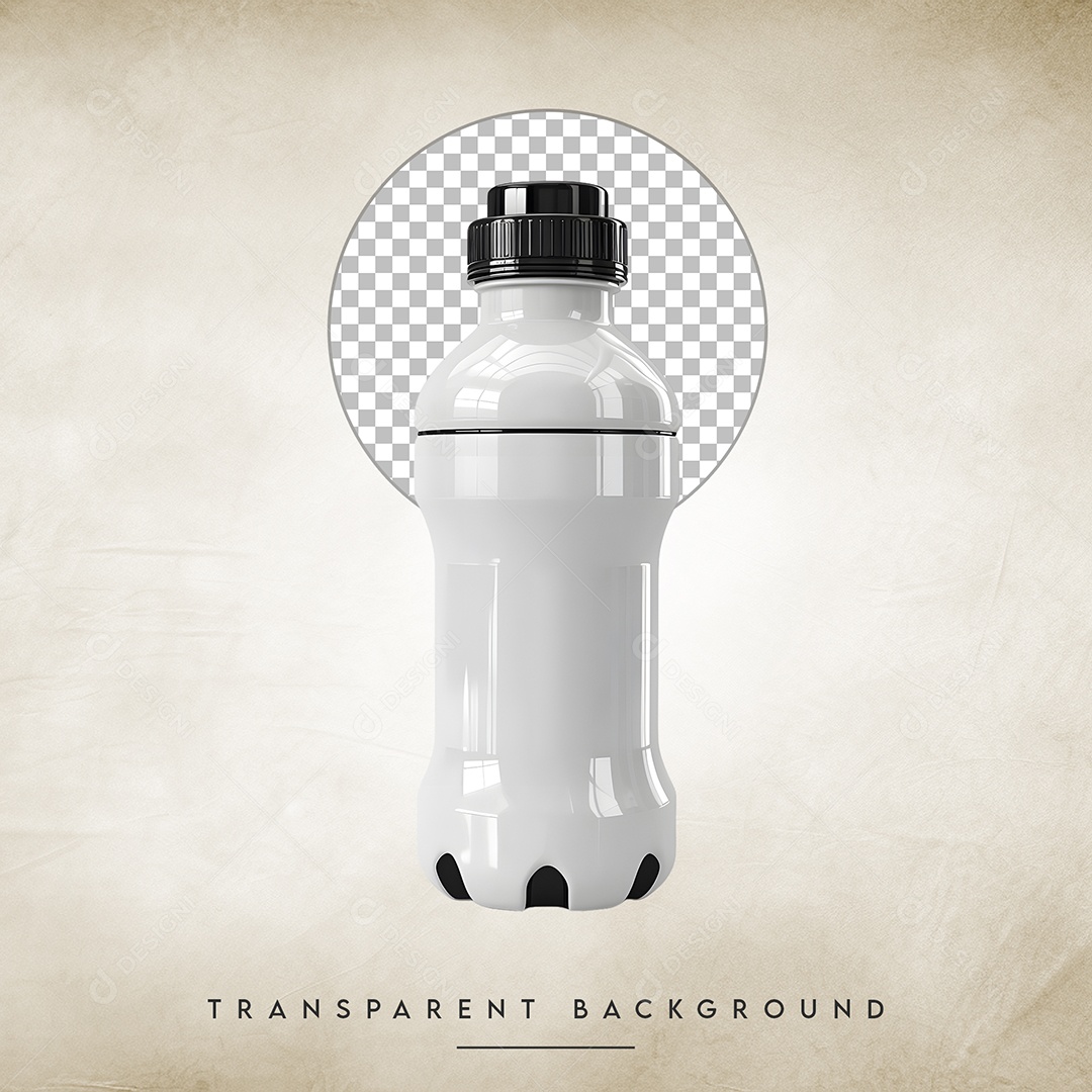 Elemento 3D Garrafa Para Composição PSD