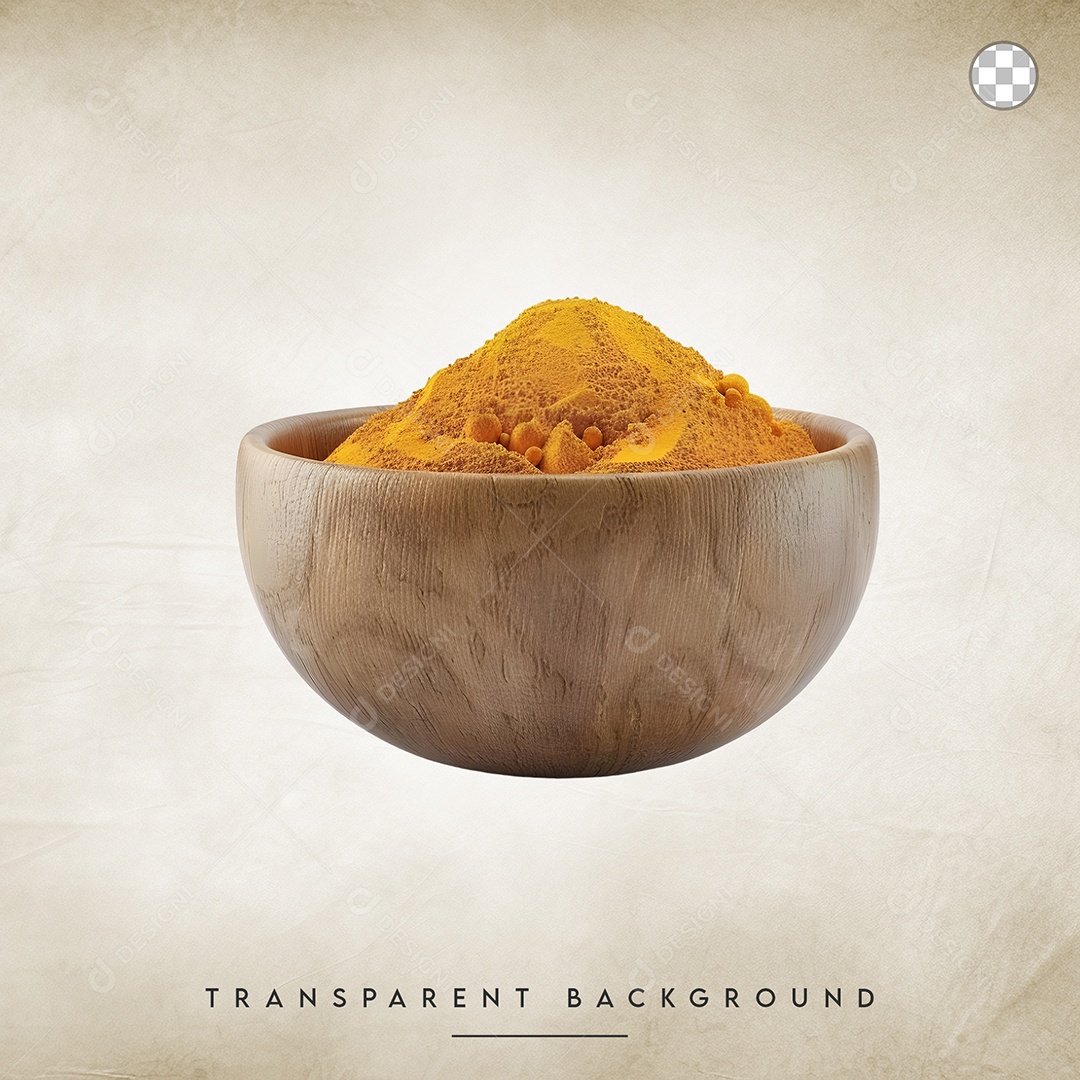 Elemento 3D Açafrão Para Composição PSD