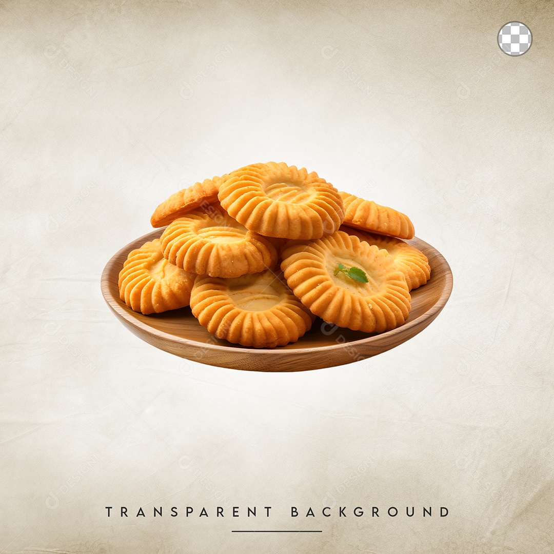 Elemento 3D Biscoitos Para Composição PSD