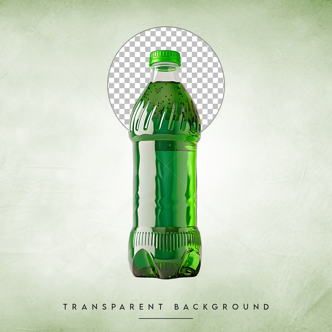 Elemento 3D Garrafa Para Composição PSD