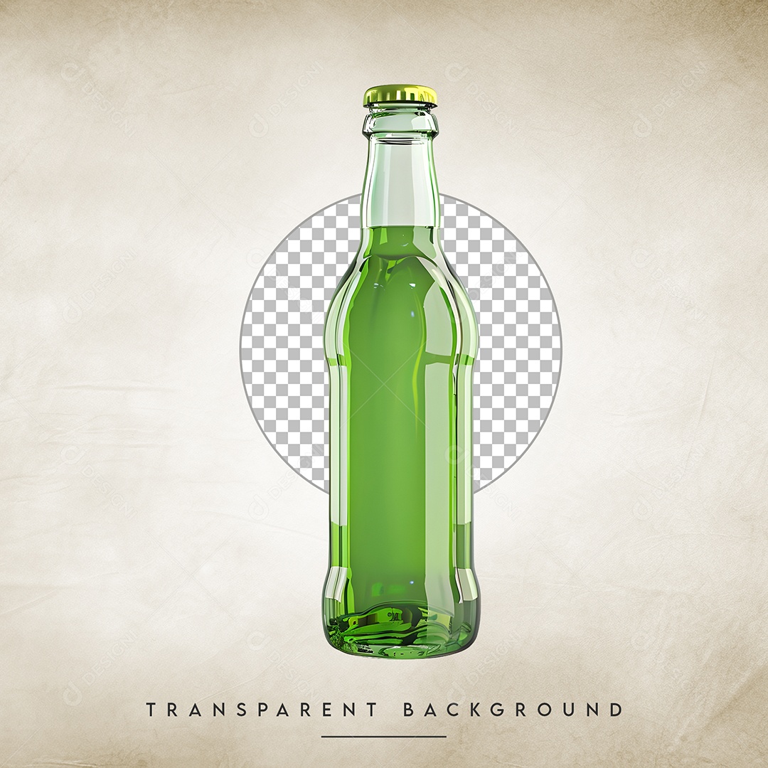 Elemento 3D Garrafa Para Composição PSD