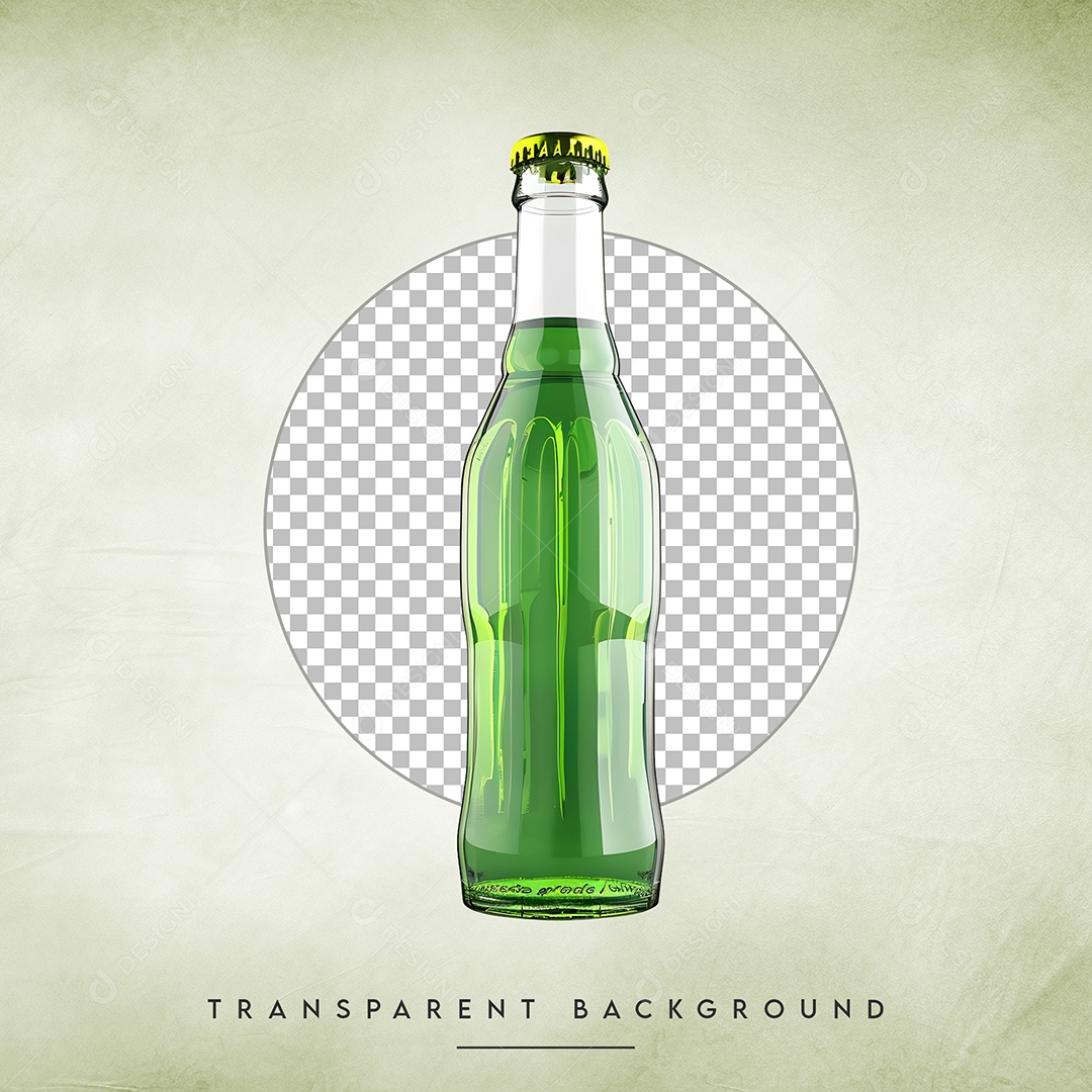 Elemento 3D Garrafa Para Composição PSD
