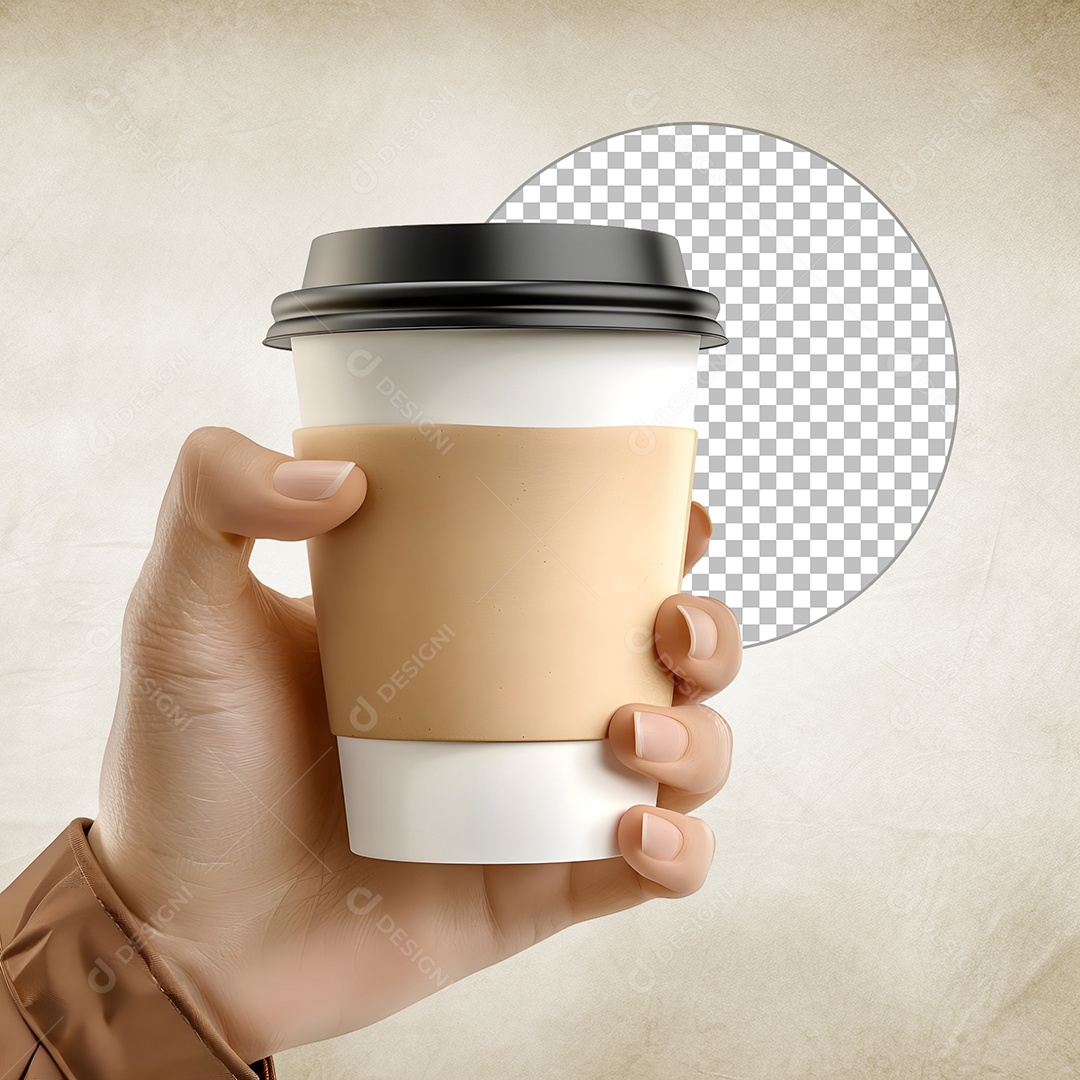 Elemento 3D  xícara de café Para Composição PSD