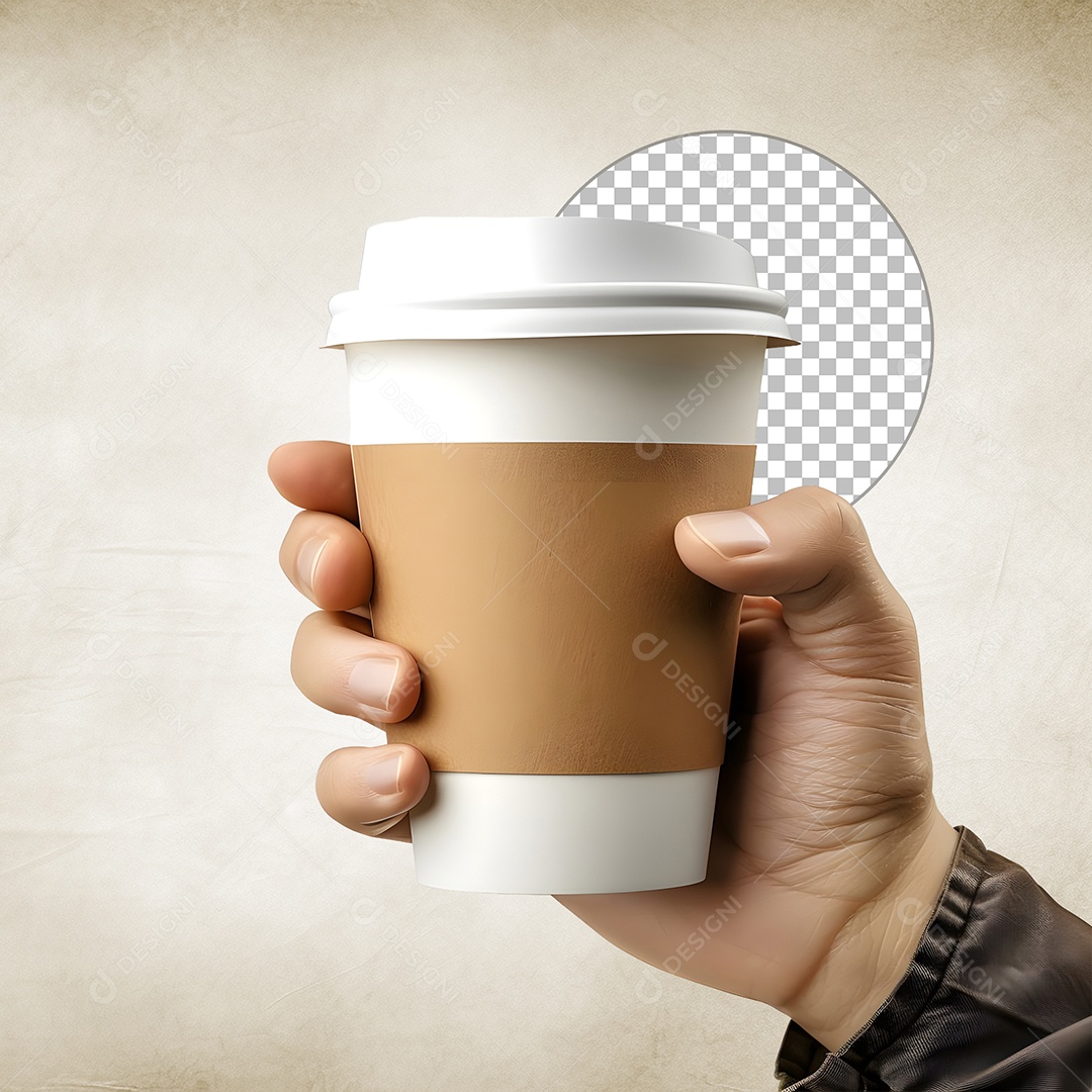 Elemento 3D  xícara de café Para Composição PSD