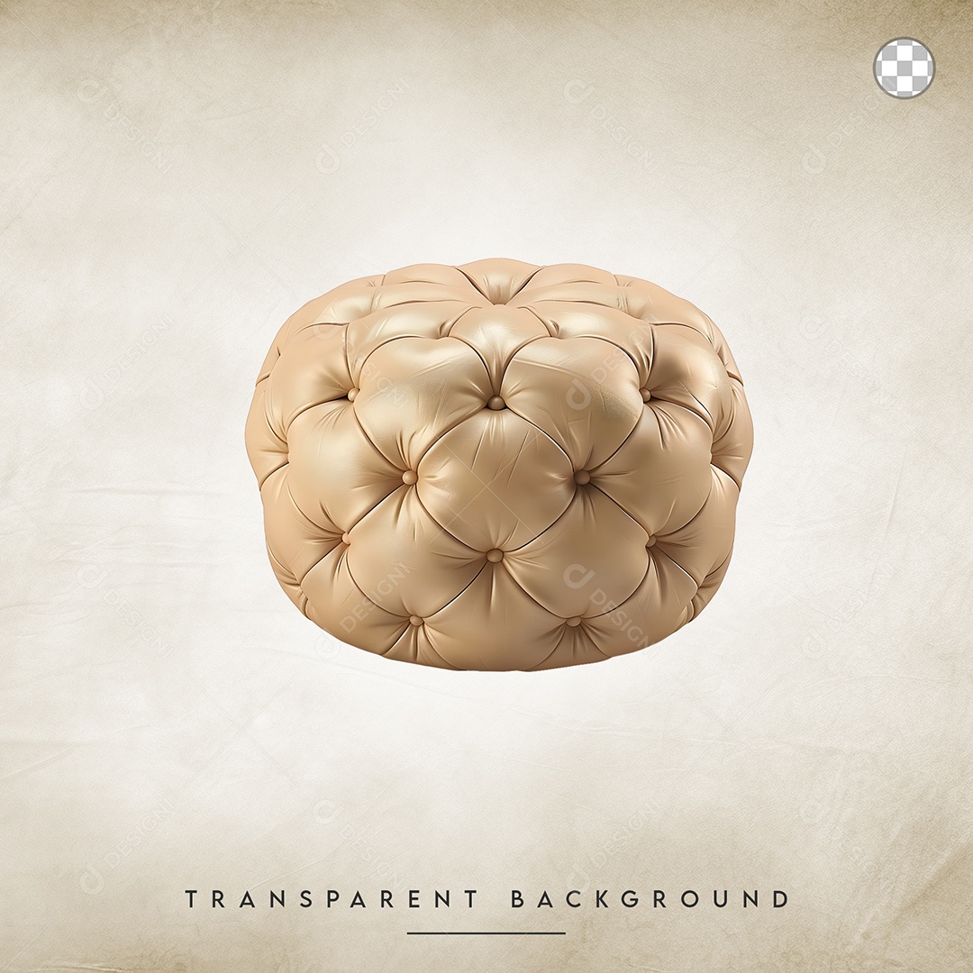 Elemento 3D Moderner Pufe Para Composição PSD