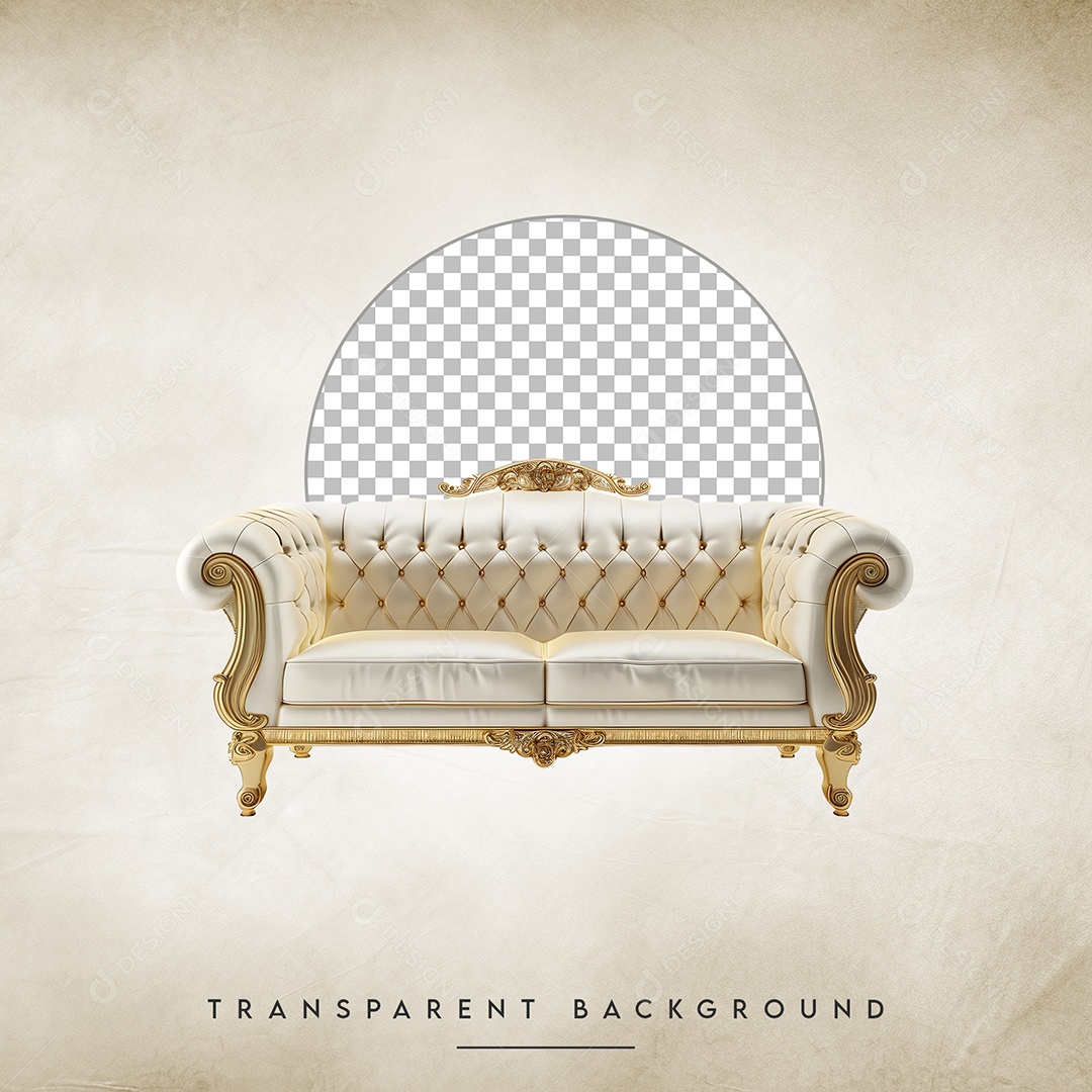 Elemento 3D sofá de luxo Para Composição PSD