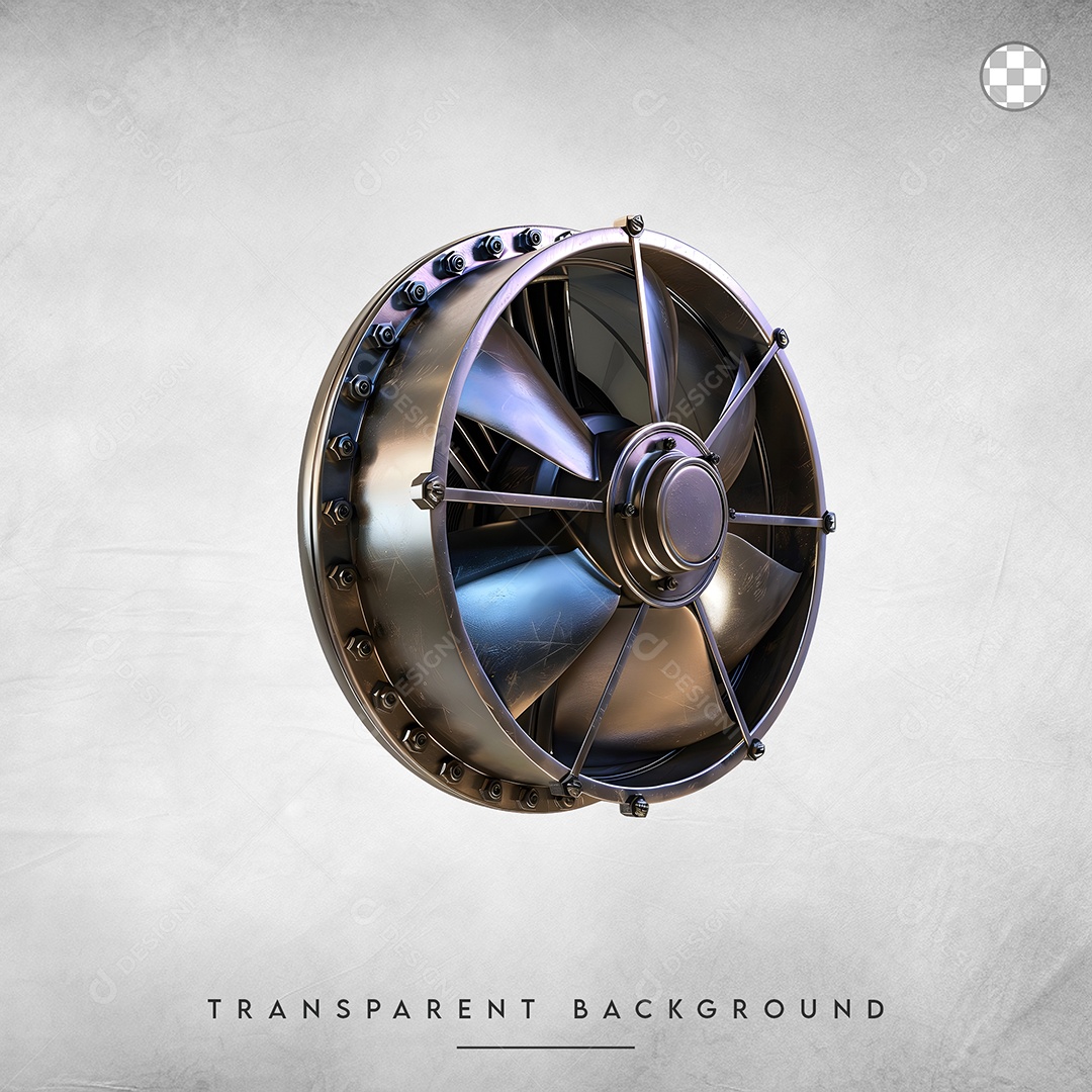 Elemento 3D Ventilador Industrial Para Composição PSD