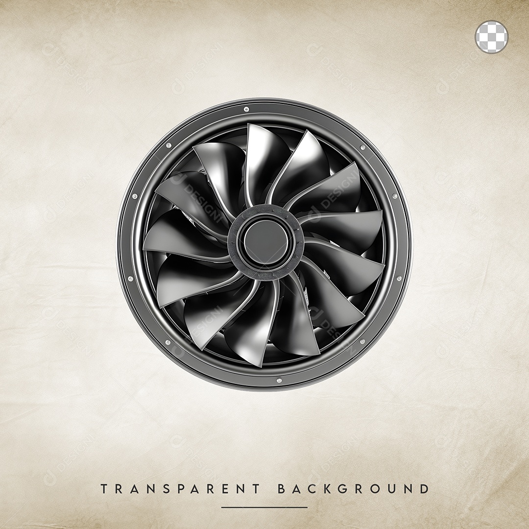 Elemento 3D Ventilador Industrial Para Composição PSD