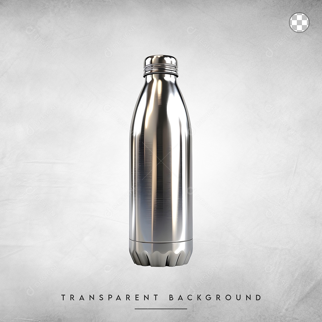 Elemento 3D Garrafa Para Composição PSD
