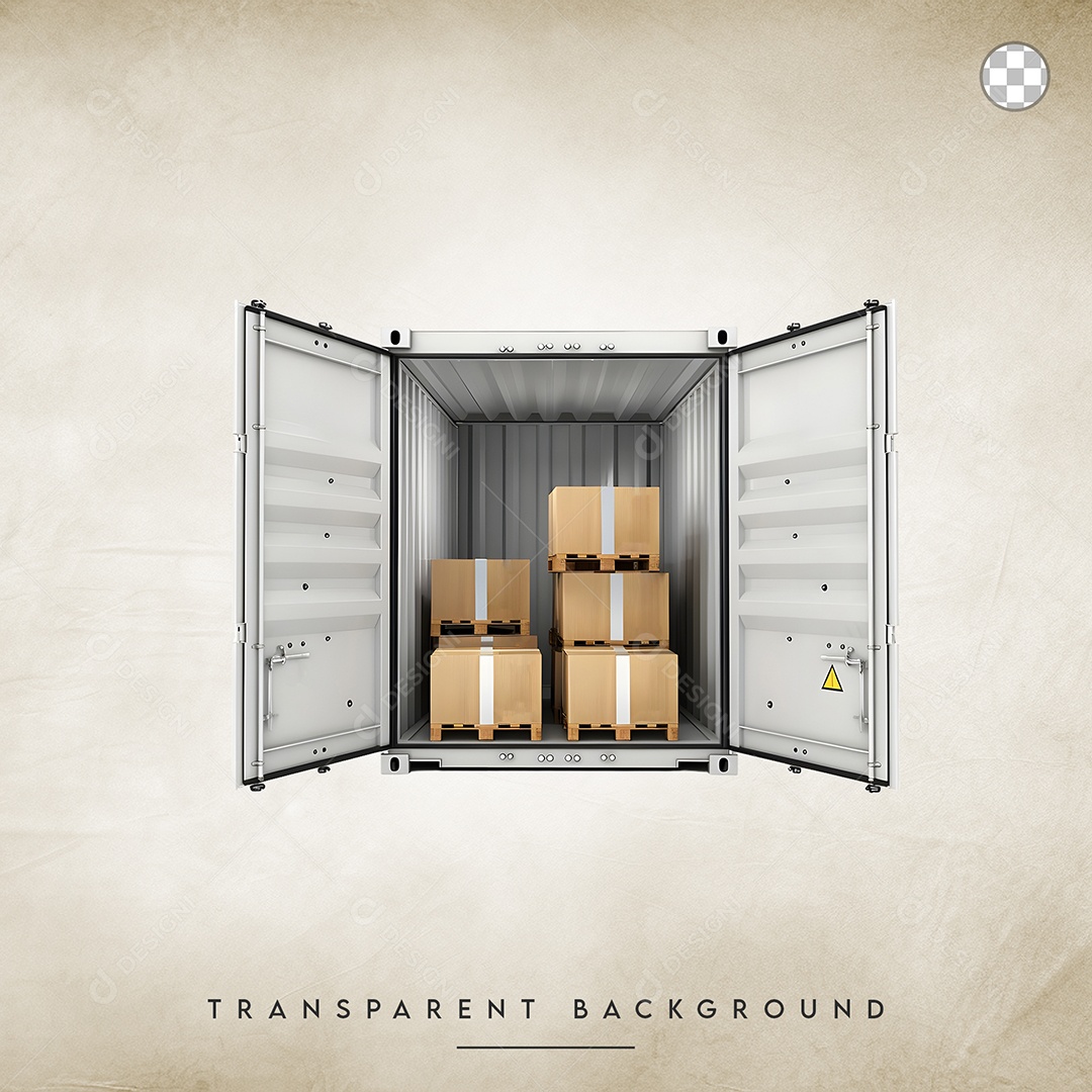 Elemento 3D Contêiner Para Composição PSD