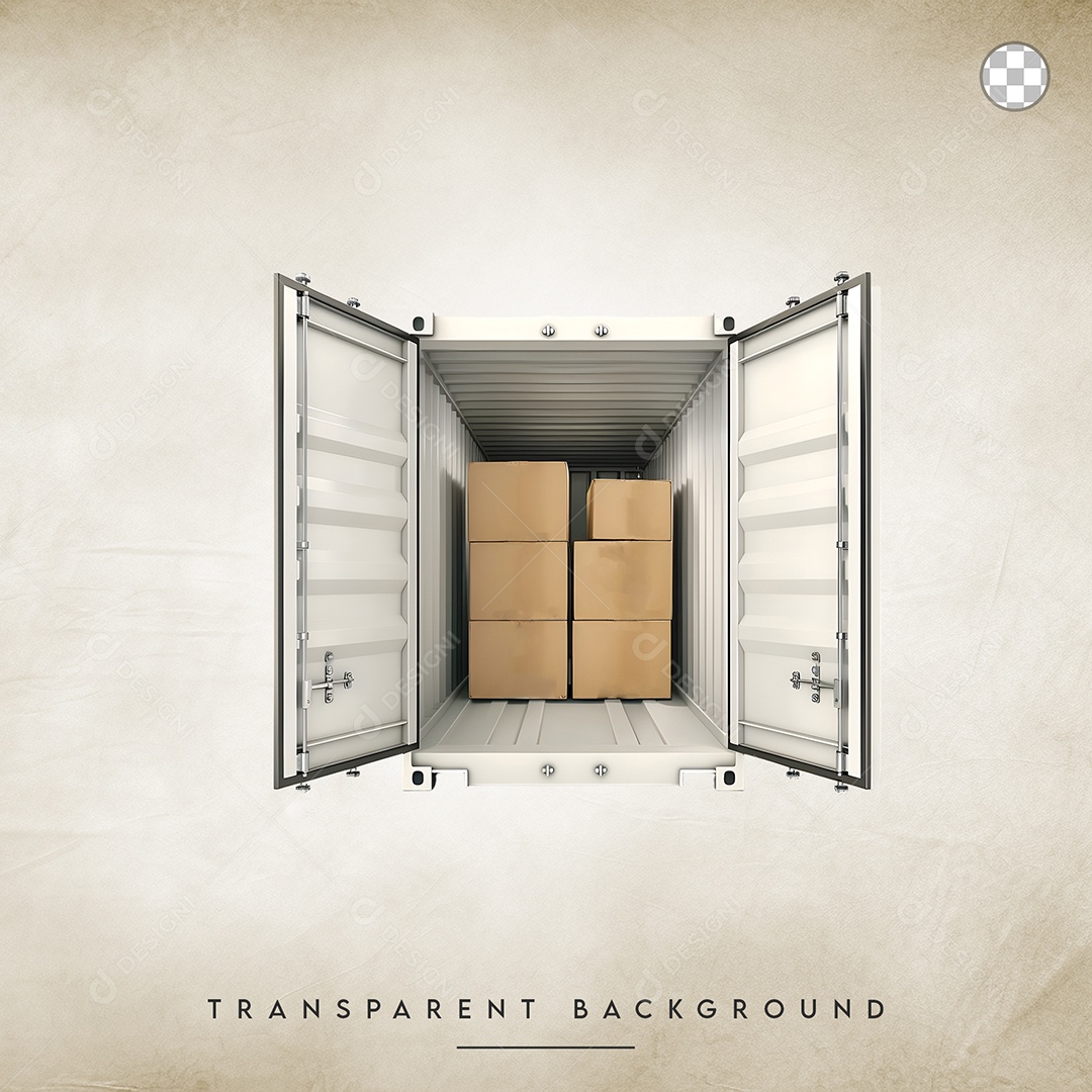 Elemento 3D Contêiner Para Composição PSD