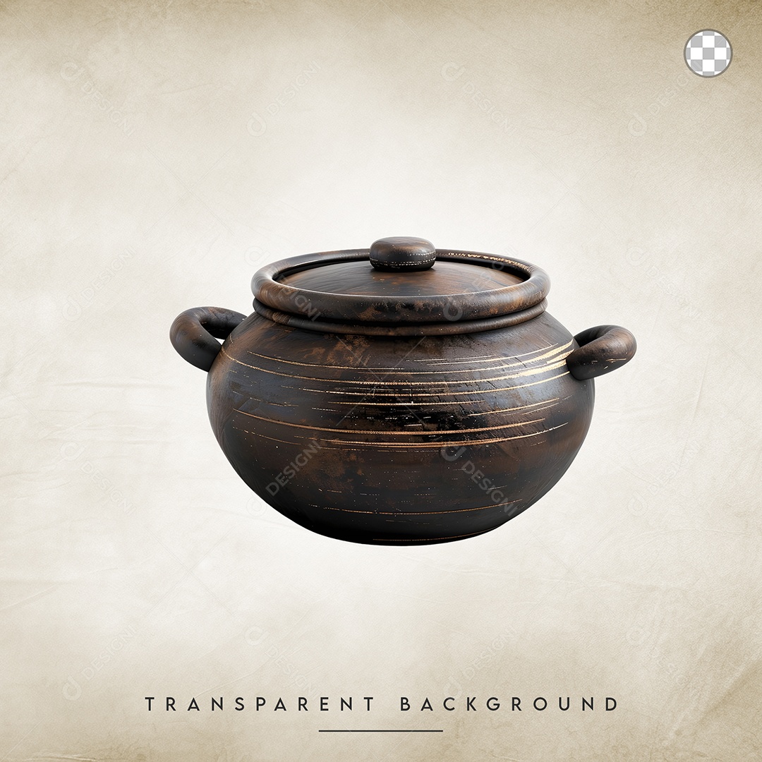 Elemento 3D Panela Para Composição PSD