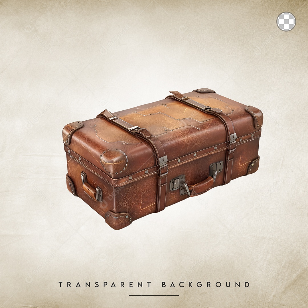 Elemento 3D Mala Para Composição PSD