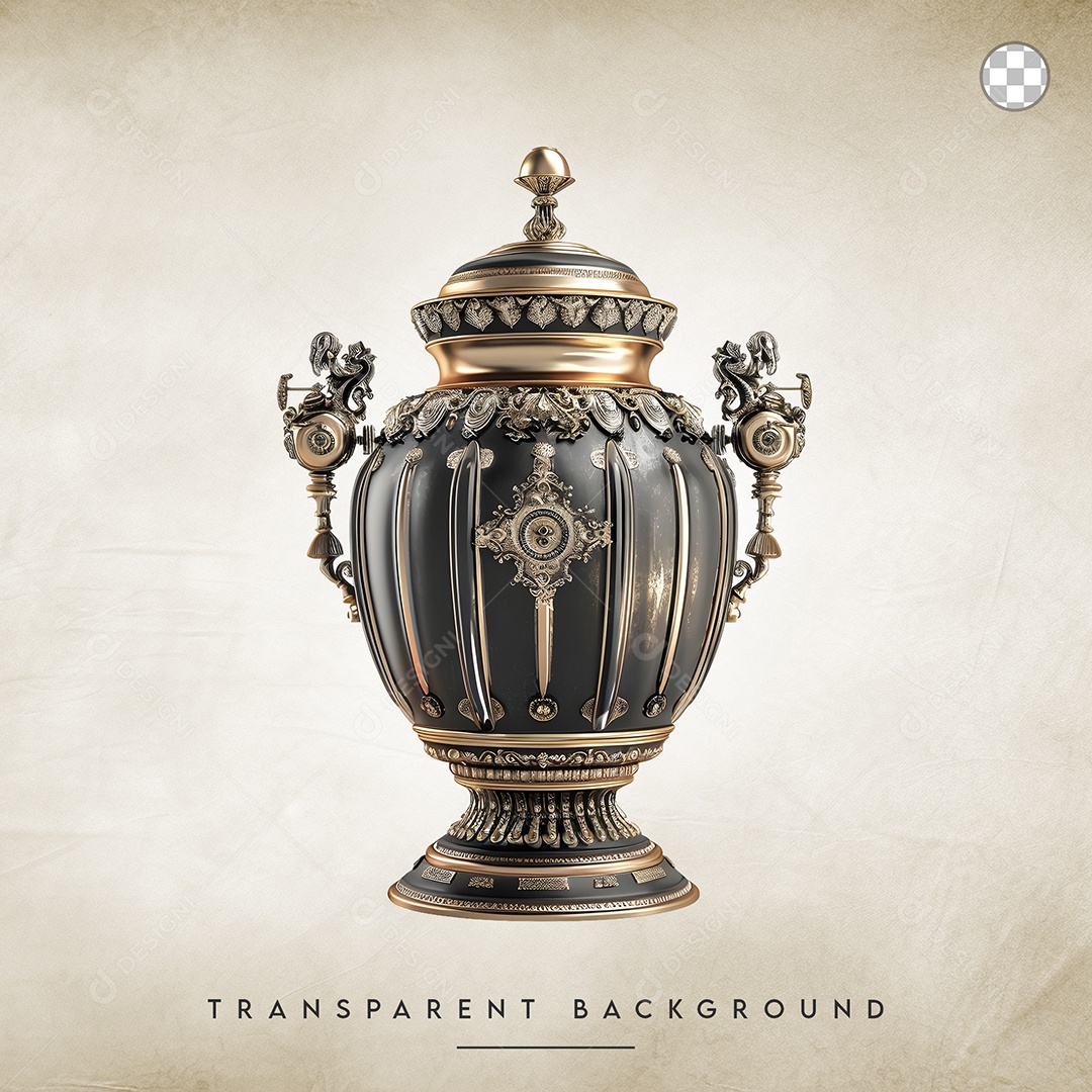 Elemento 3D Vaso Para Composição PSD