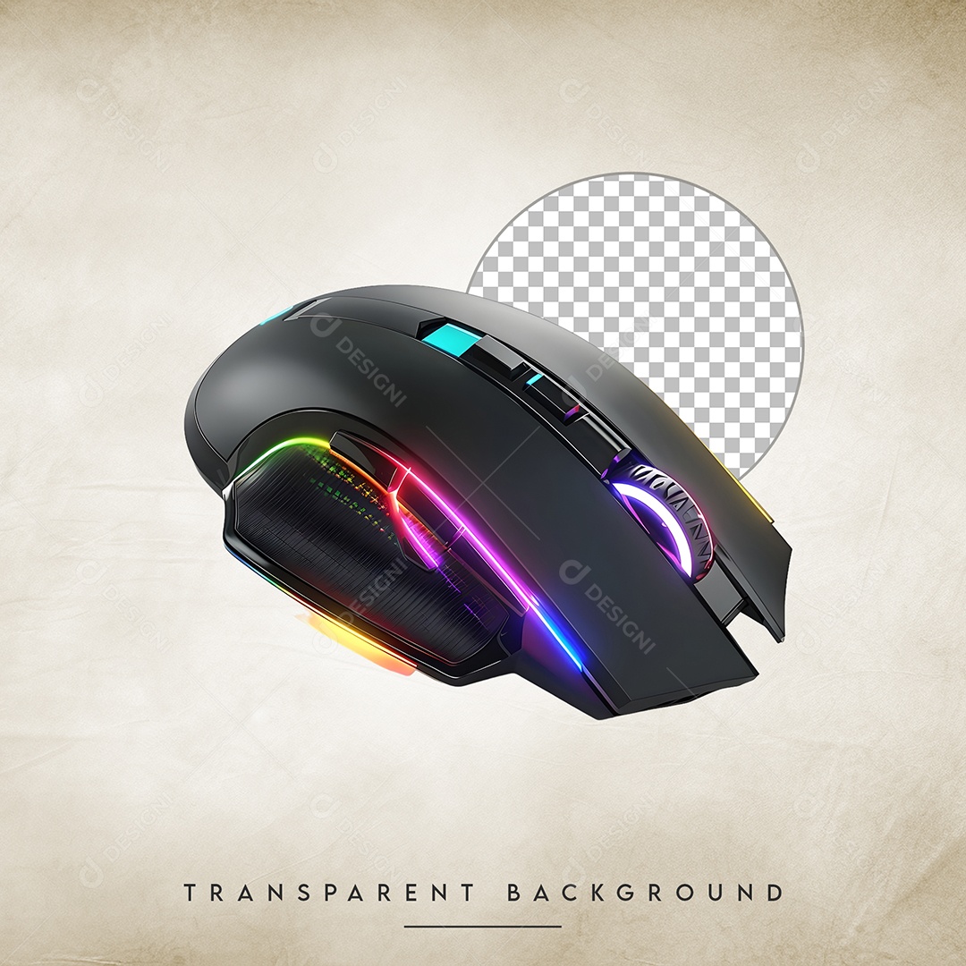 Elemento 3D Mouse Gamer Para Composição PSD
