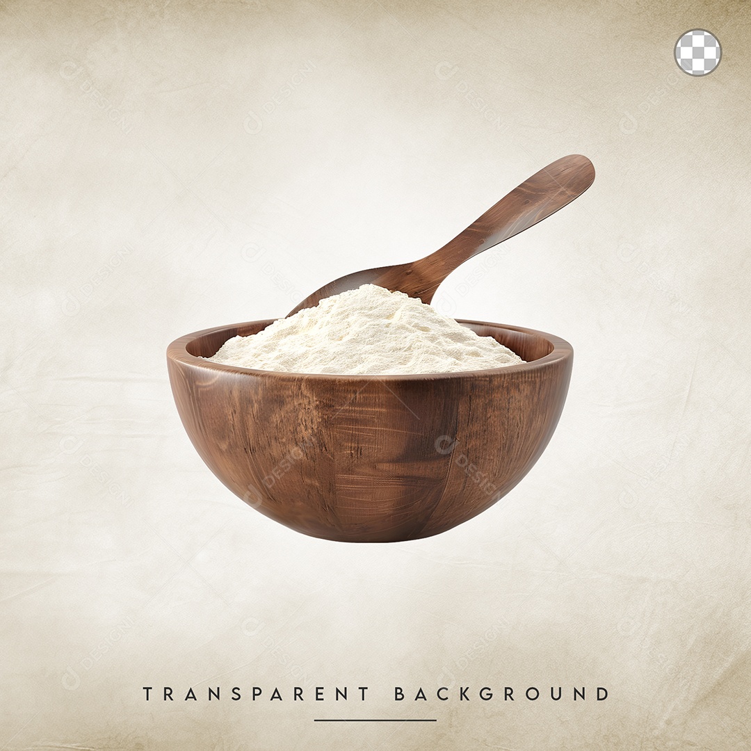 Elemento 3D Tigela De Madeira Para Composição PSD