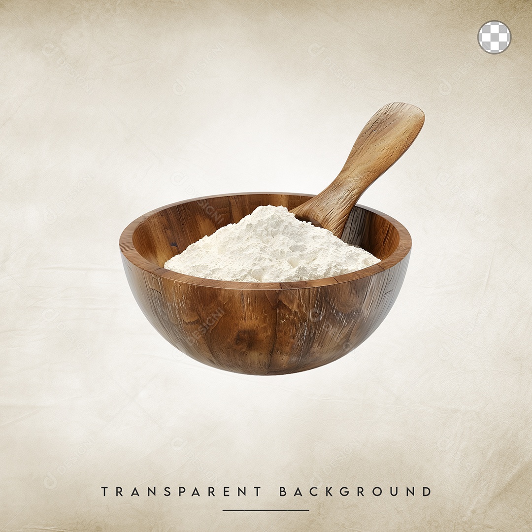 Elemento 3D Tigela De Madeira Para Composição PSD