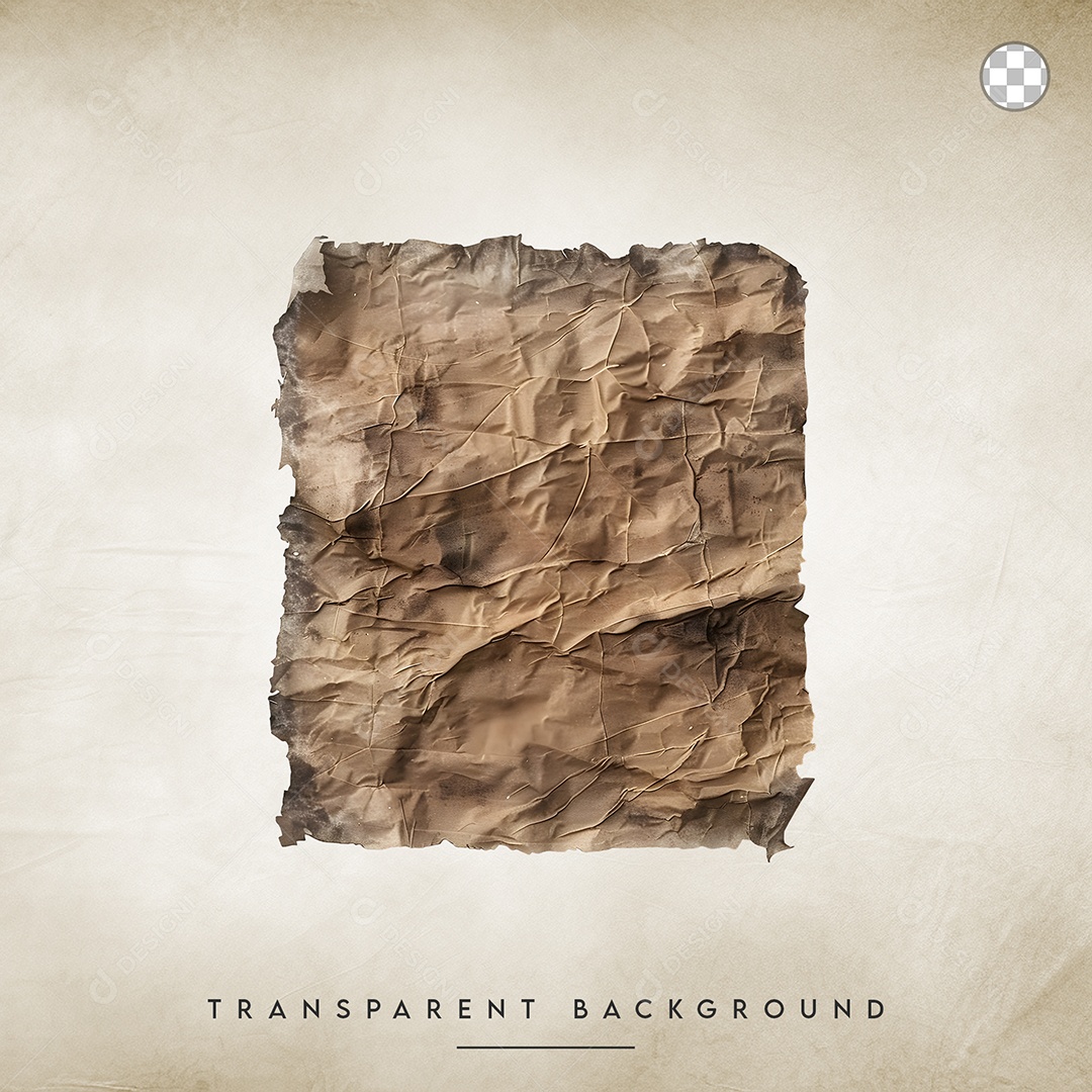 Elemento 3D Papel  Para Composição PSD