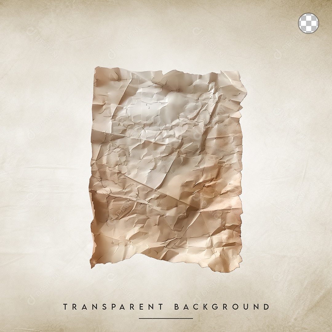 Elemento 3D Papel Para Composição PSD