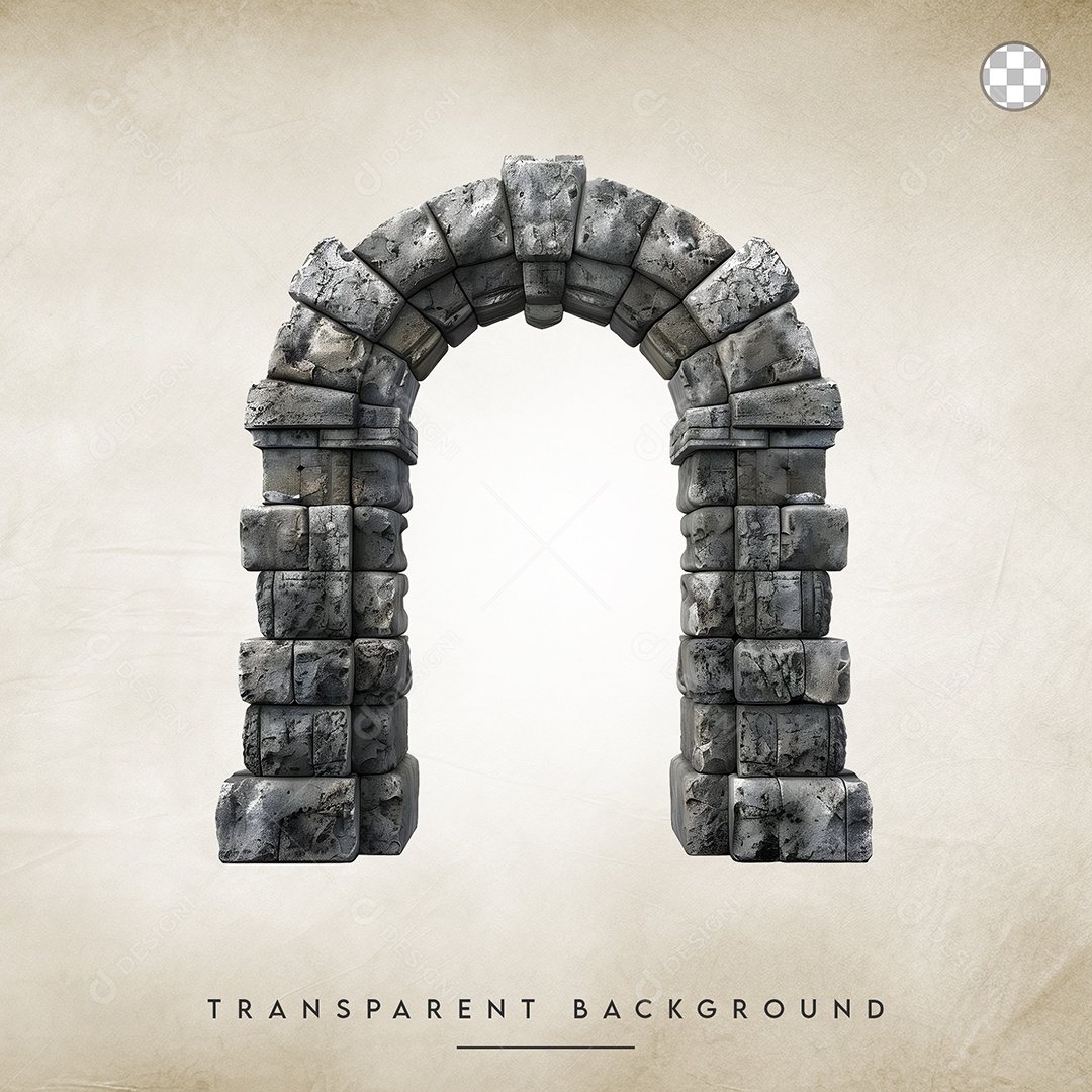 Elemento 3D Arco Para Composição PSD