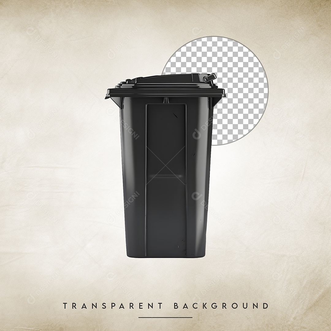 Elemento 3D Lixeira Para Composição PSD