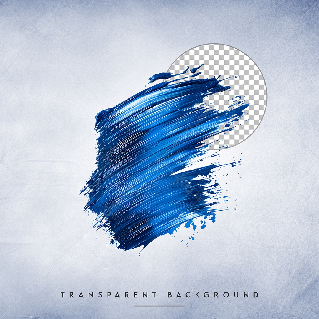 Elemento 3D Pincelada Para Composição PSD