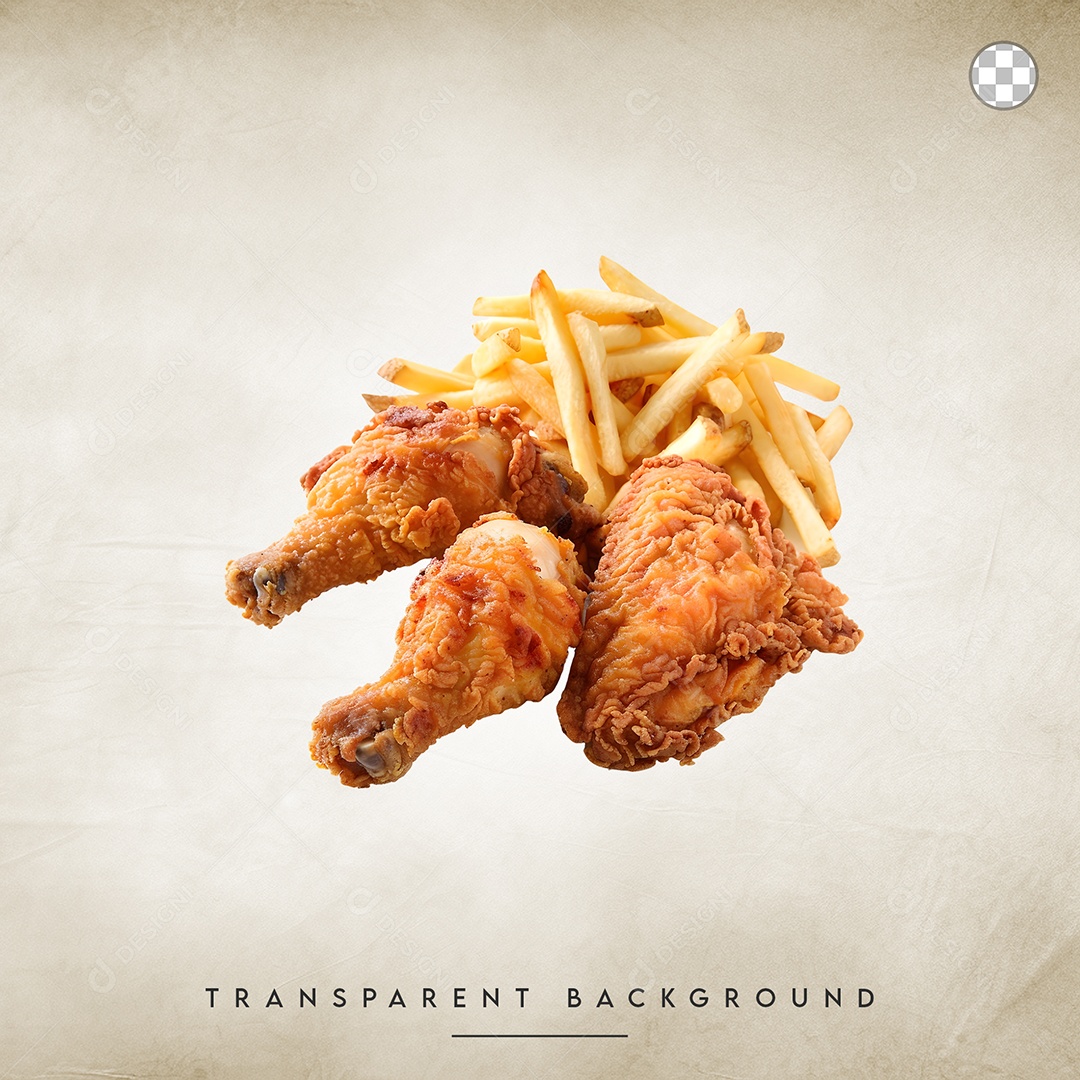 Elemento 3D Frango  Para Composição PSD